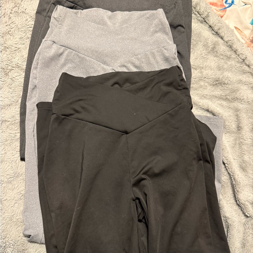 SHEIN Black and Gray Leggings Set